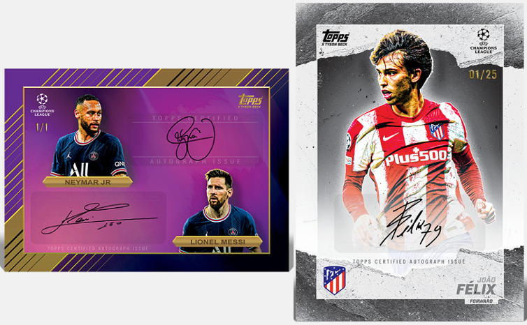 topps gold autos messi neymar