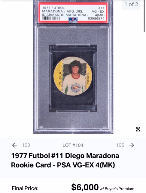 maradona rookie 1977