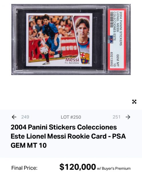 messi rookie sticker