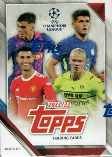 2021-22 Topps UEFA Champions League Soccer Hobby Box (24 Packs/8 Cards: 18  Inserts)